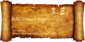 Környei Edit névjegykártya