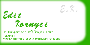 edit kornyei business card